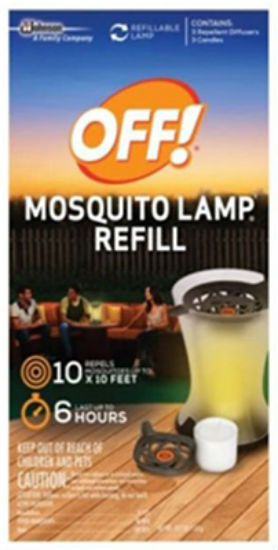 Off® 76086 Mosquito Lamp Repellent Refill, 10' x 10' SQFT Protection, 2-Count