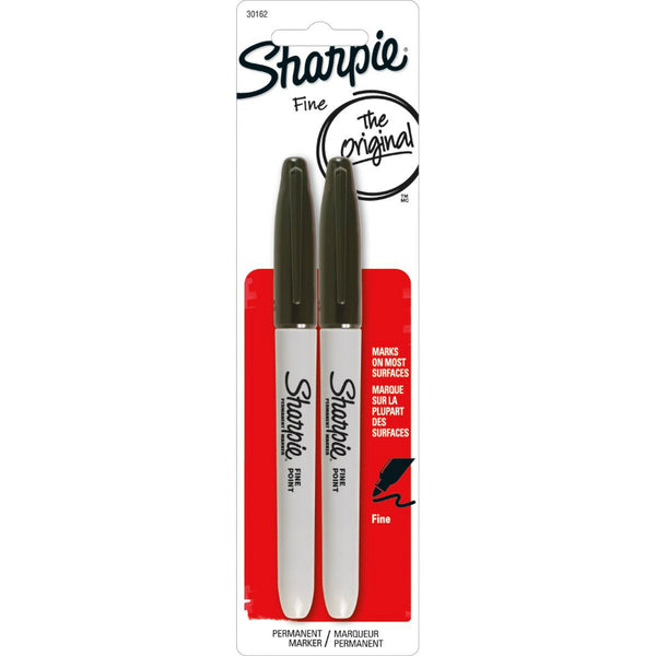 Sharpie® 30162PP Original Pen Style Fine Point Permanent Marker, Black, 2-Pack
