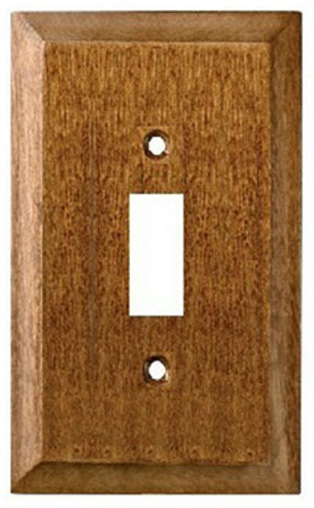 Brainerd® W29444-DCL-U Huntsfield 1-Gang Toggle Wall Plate, Dark Caramel Finish