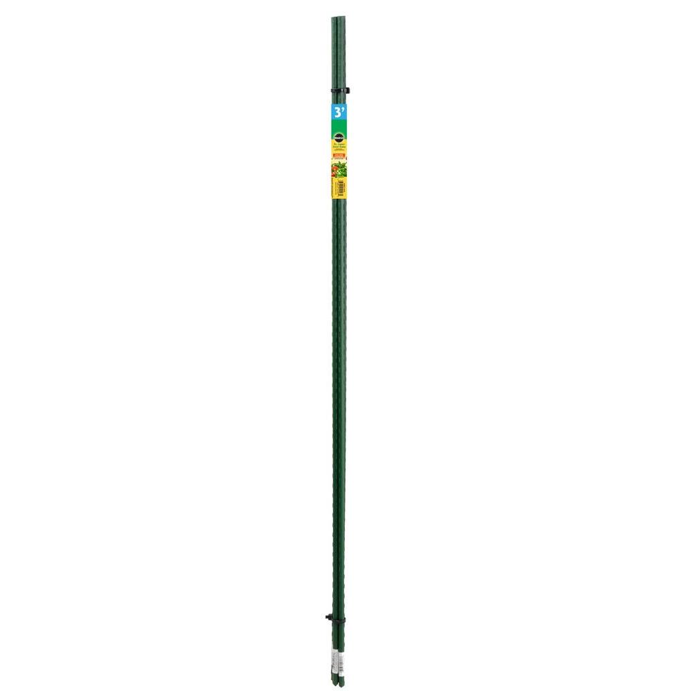 Panacea 89796 Green Plastic Coated Metal Plant Stake, 11 mm x 4'