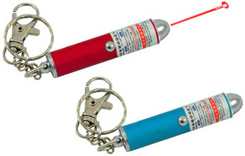 Blazing LEDz 900234 Flashlight with Laser, Red/Blue with Keychain