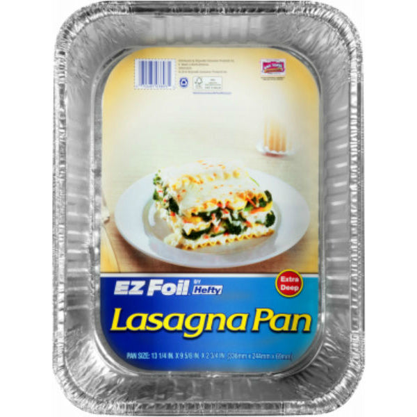 Hefty® 00ZR38930000 EZ Foil® Non-Stick Lasagna Pan with Lid, 14" x 10" x 3"