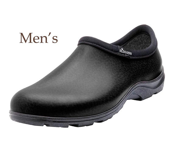 Sloggers 5301BK10 Men's Rain & Garden Shoe, Leather Black Print, Size 10
