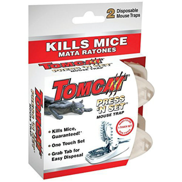 Tomcat® 0360710 Press 'N Set Mouse Trap, 2-Pack