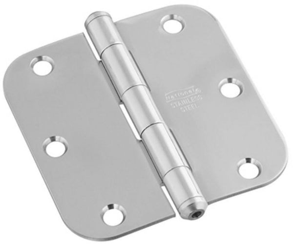 National Hardware® N830-271 Door Hinge, 5/8" Round Corner, Stainless Steel, 3"