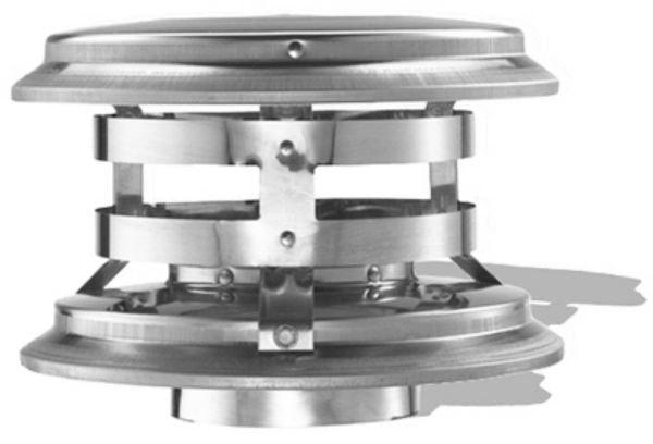 DuraVent® 3PVL-VCR Round Pellet Vent Vertical Cap,3"