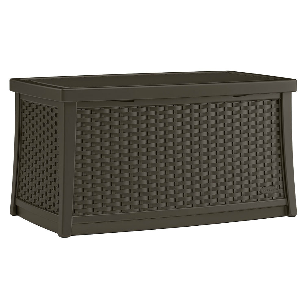 Suncast® BMBD3000 Wicker Look Resin Deck Box with Storage, 30 Gallon