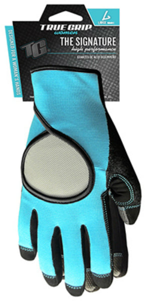 True Grip 9873-23 Women's Signature Pro Glove, Teal, Large