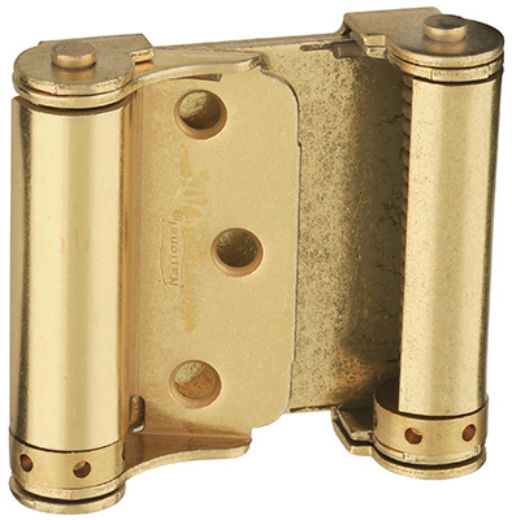 National Hardware® N100-049 Double-Acting Spring Hinge, 3", Satin Brass, V127