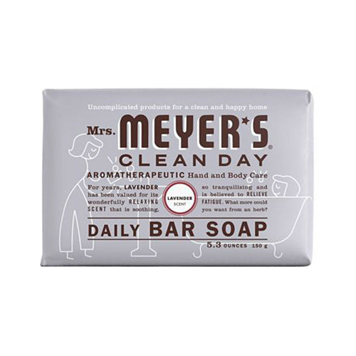 Mrs. Meyer's Clean Day 11165 Daily Bar Soap, 5.3 Oz, Lavender Scent