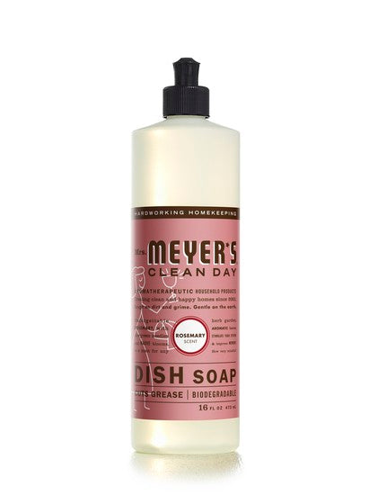 Mrs. Meyer's Clean Day 17451 Liquid Dish Soap, 16 Oz, Rosemary Scent