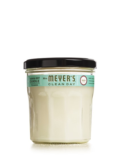Mrs. Meyer's Clean Day 44116 Basil Scented Soy Candle, 7.2 Oz, Large