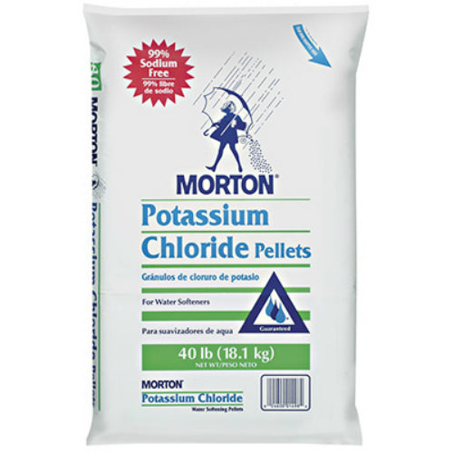 Morton® Salt F114980000G Potassium Chloride Pellets, 40 Lbs/18.1 Kg