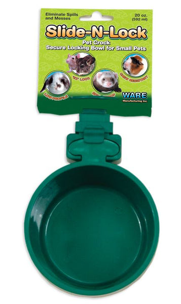 Ware Manufacturing 03303 Slide-N-Lock Pet Crock, 20 Oz