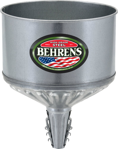 Behrens GTF-123 Lock On Tractor Funnel with Screen, 8-Qt Capacity, Steel