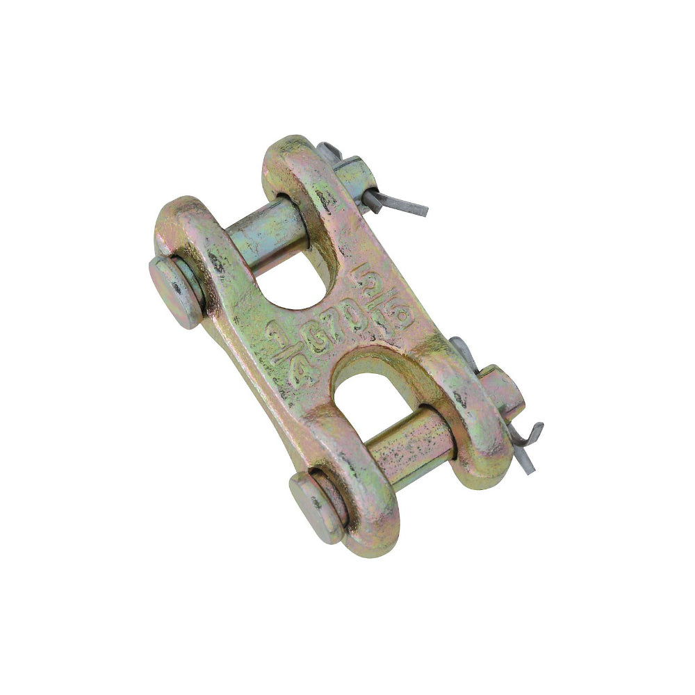 National Hardware® N282-129 Double Clevis Link, 1/4" & 5/16", Yellow Chromate