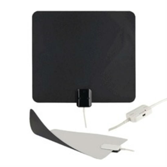 RCA ANT1150F Multi-Directional Amplified Ultra Thin Indoor Antenna, Black