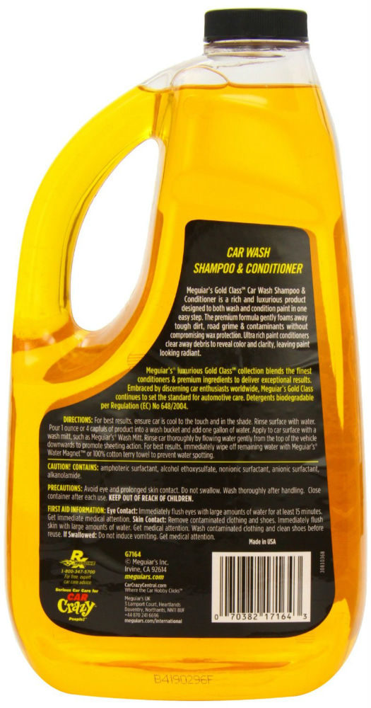 Meguiar's G7164 Gold Class Car Wash Shampoo & Conditioner, 64 Oz