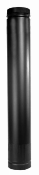 Selkirk DSP6TL Telescopic Double Wall Stove Pipe, Matte Black, 6" x 38"-68"