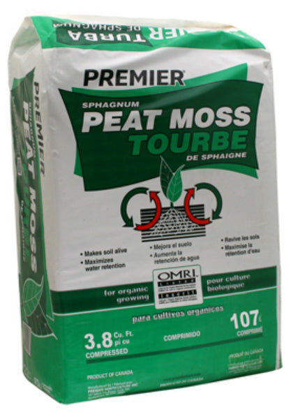 Premier Horticulture 0082P Sphagnum Peat Moss, 3.8 Cu.Ft.