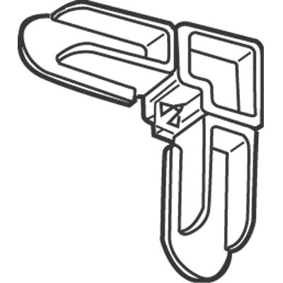 Prime-Line® PL-14272 Plastic Square Cut Frame Corner, Gray, 3/4"x1/8", 100-Pack
