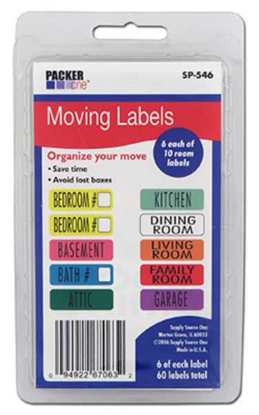 Packer One SP-546 Moving Labels, 60-Count