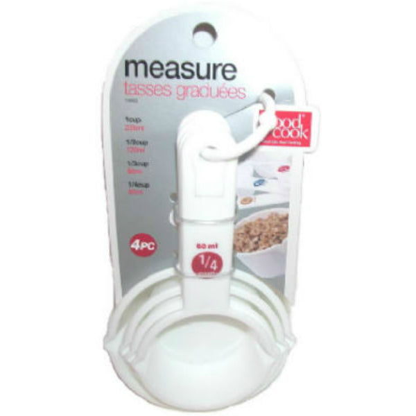 Good Cook 19860 Heavy Gauge Molded Plastic Measuring Cup Set, 4-Piece