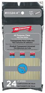 Arrow Fastener MG24-4 All Purpose Mini Glue Sticks, 4", 5/16" DM, 24-Count