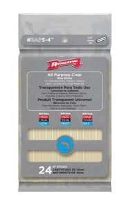 Arrow Fastener BAP5-4 All Purpose Round Glue Sticks, 4" x 1/2", 24-Count