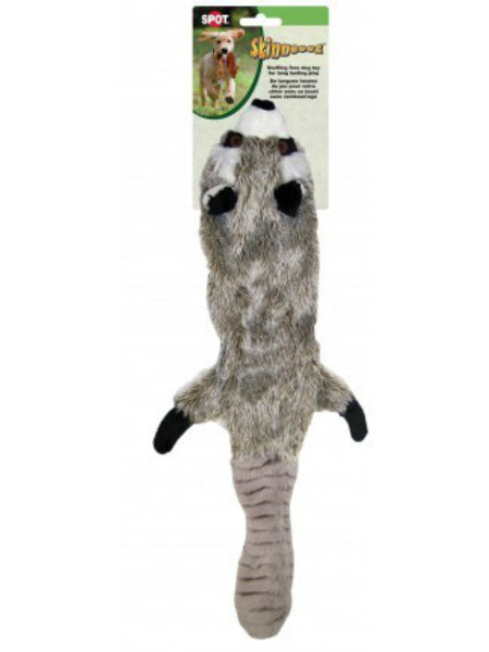 Spot 5370 Skinneeez Stuffing Free Raccoon Dog Toy, 24"