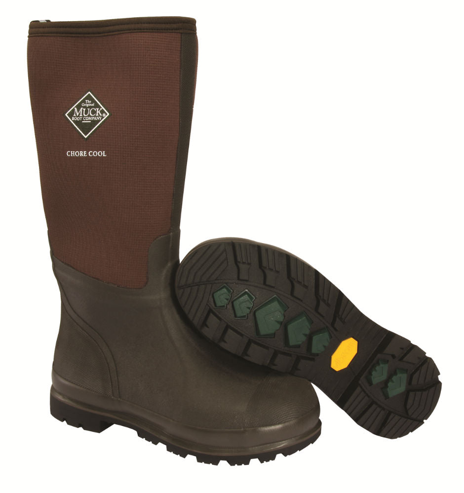 The Original Muck Boot CHCT900-8 Chore Cool Hi-Work Boot, Brown, Unisex - 8 Men/9 Women