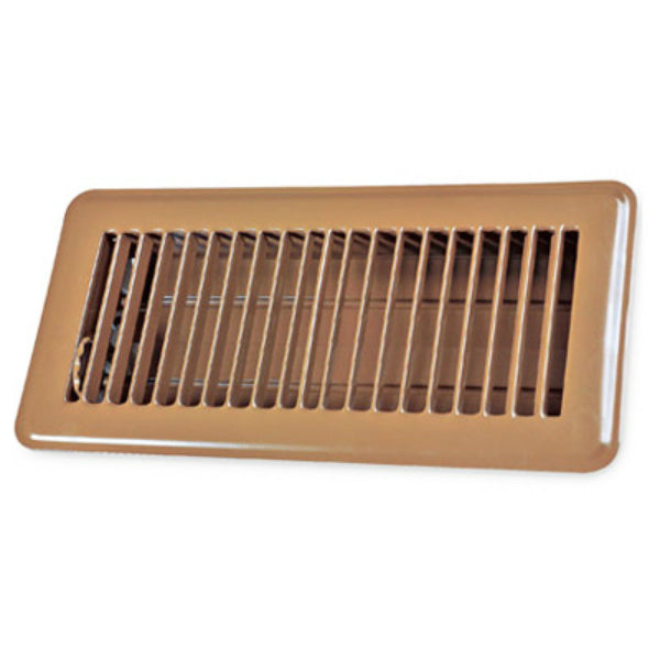 AmeriFlow® 413B4X14 Steel Floor Register, Brown, 4" x 14"