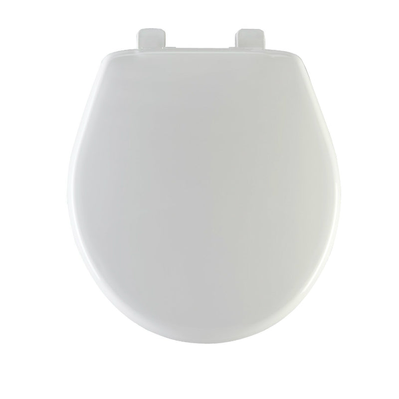Mayfair 80SLOW-000 Round Plastic Toilet Seat with Whisper-Close Hinge, White