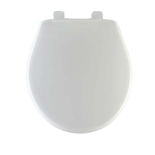 Mayfair 80SLOW-000 Round Plastic Toilet Seat with Whisper-Close Hinge, White