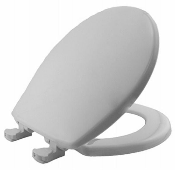 Mayfair 80SLOW-000 Round Plastic Toilet Seat with Whisper-Close Hinge, White