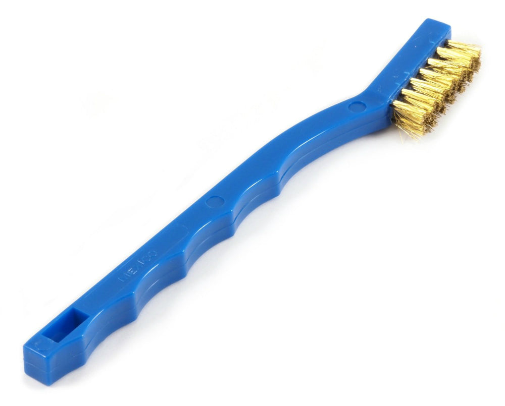 Forney 70489 Wire Brush with Plastic Handle, 7-1/4" x 0.006", Brass