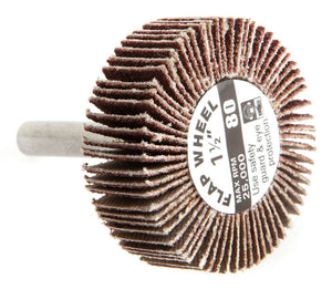 Forney 60187 Flap Wheel, 1/4" Shank Mounted, 1-1/2" x 1/2" 60 Grit