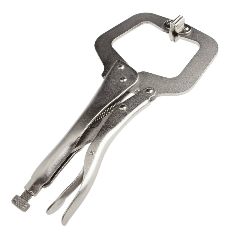 Forney 70202 Deluxe Locking C-Clamp with Jaw Paws, 10.5"L, 3-3/4" max. Opening