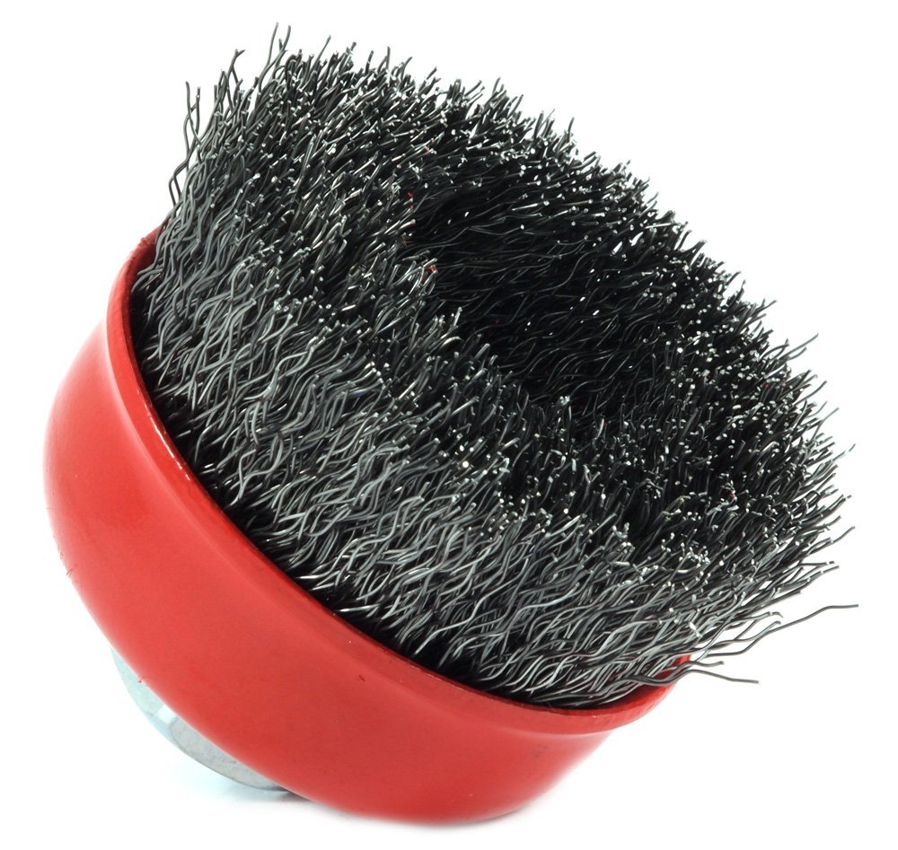 Forney 72755 Coarse Crimped Wire Cup Brush, 2-3/4" x 0.012" Wire, 5/8"-11 Arbor