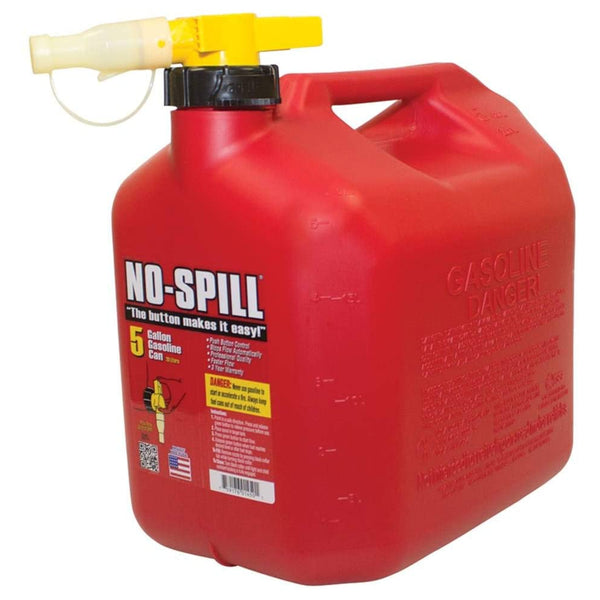 No-Spill 1450 Poly Gasoline Fuel Can with Rear-Handle, 5-Gallon