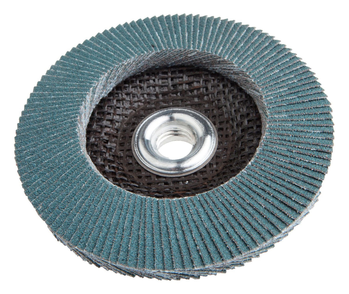 Forney 71921 "Jumbo" Blue Zirconia Flap Disc, 60 Grit, 4-1/2", 5/8-11 Arbor,ZA60