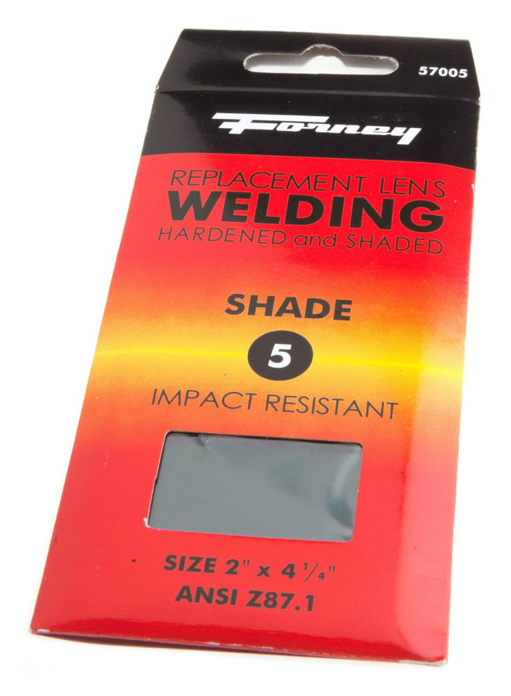 Forney 57005 Hardened Replacement Gas Welding Lens, Shade #5, 2" x 4-1/4"
