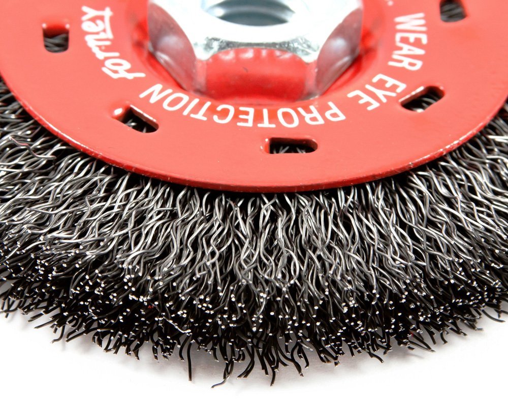 Forney 72788 Coarse Crimped Wire Wheel Brush, 4" x 0.012" Wire, 5/8"-11 Arbor