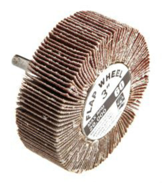 Forney 60181 Flap Wheel, 1/4" Shank Mounted, 3" x 1", Aluminum Oxide