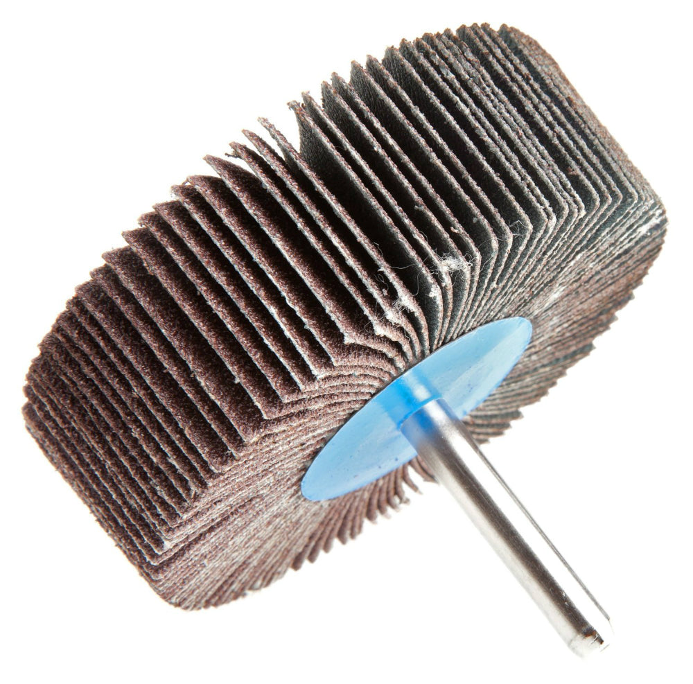 Forney 60182 Flap Wheel, 1/4" Shank Mounted, 3" x 1", Aluminum Oxide
