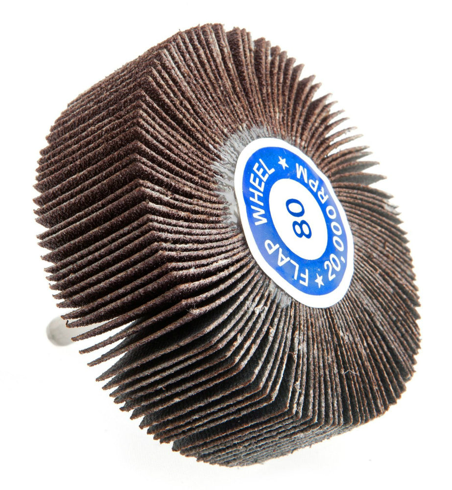 Forney 60182 Flap Wheel, 1/4" Shank Mounted, 3" x 1", Aluminum Oxide