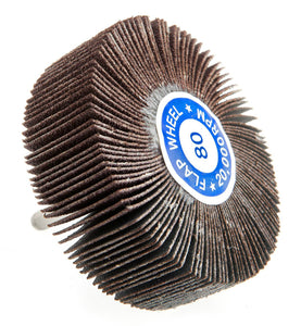 Forney 60182 Flap Wheel, 1/4" Shank Mounted, 3" x 1", Aluminum Oxide