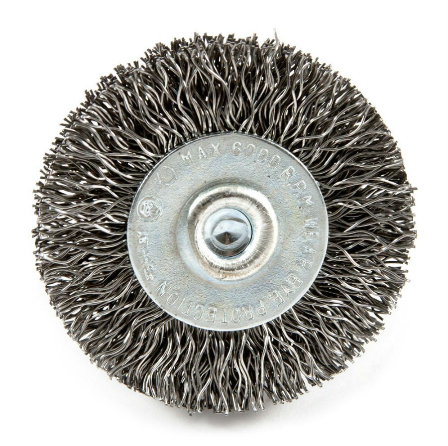 Forney 72725 Coarse Crimped Wire Wheel, 1-1/2" x 0.012" Wire, 1/4" Hex Shank