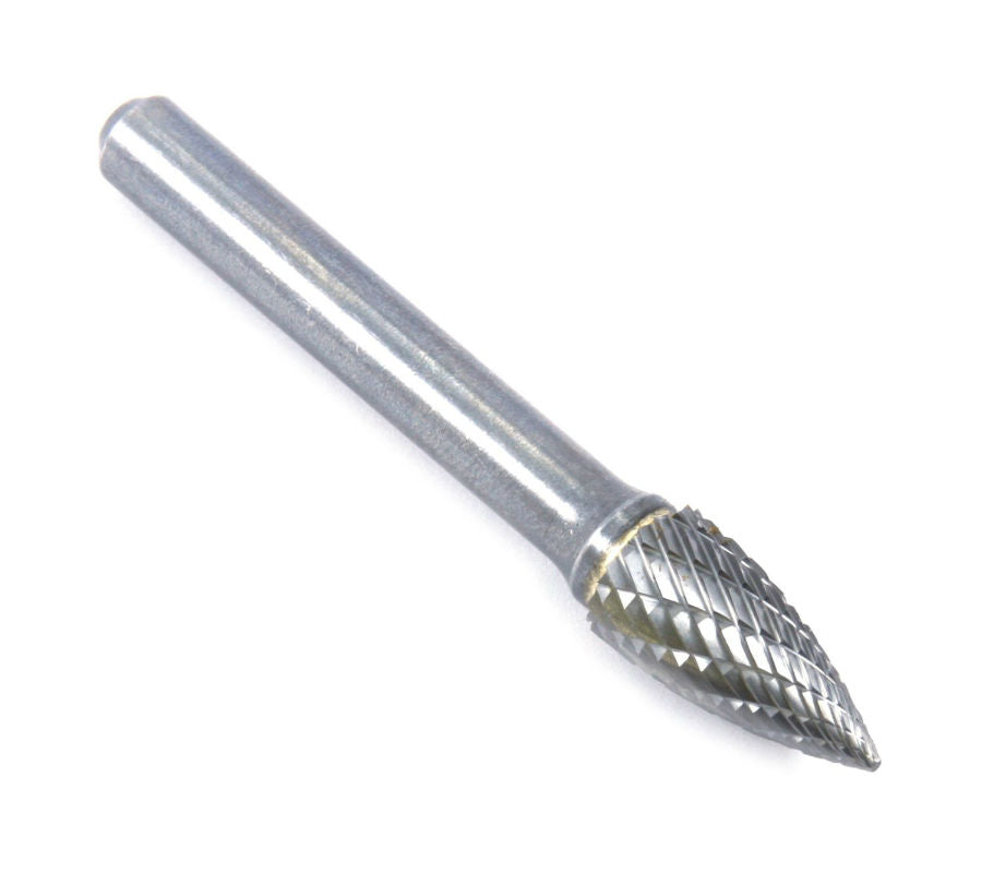 Forney 60127 Tungsten Carbide Burr with 1/4" Shank, 3/8" Tree Pointed, SG-3