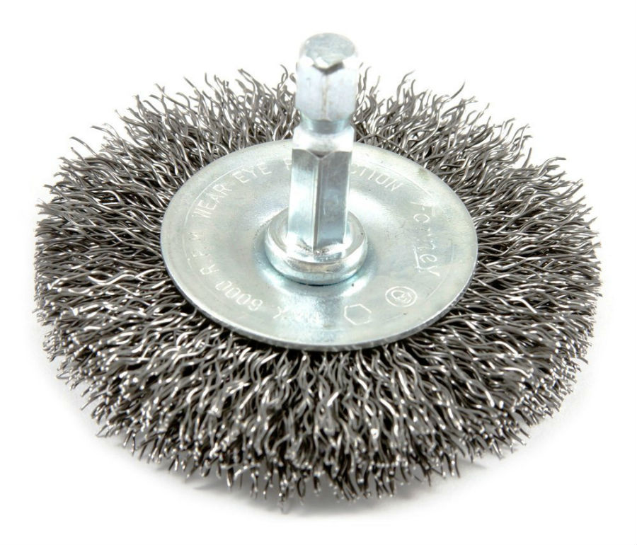 Forney 72733 Coarse Crimped Wire Wheel, 2-1/2" x 0.012" Wire, 1/4" Hex Shank